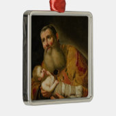 St. Simeon presenteert de Baby Christus Metalen Ornament (Rechts)