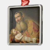 St. Simeon presenteert de Baby Christus Metalen Ornament (Links)