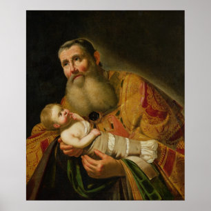 St. Simeon presenteert de Baby Christus Poster