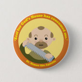 St. Simon the Apostle Ronde Button 5,7 Cm (Voorkant)