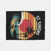 St Simons Beach Georgia Strand Surfen Fleece Deken (Voorkant (Horizontaal))