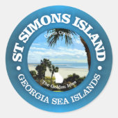 St Simons (C) Ronde Sticker (Voorkant)