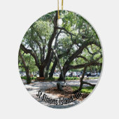 St Simons Island GA Wandering Oak Foto Keramisch Ornament (Links)
