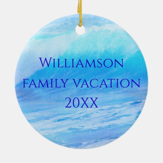 St Simons Island, Georgia Crab en Ocean Waves Keramisch Ornament (Achterkant)