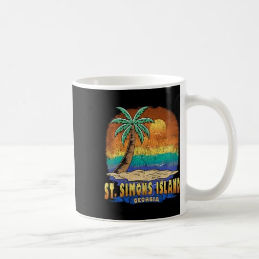 St. Simons Island Georgia verontruste souve Koffiemok (Rechts)