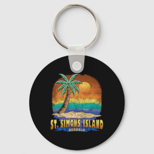 St. Simons Island Georgia verontruste souve Sleutelhanger