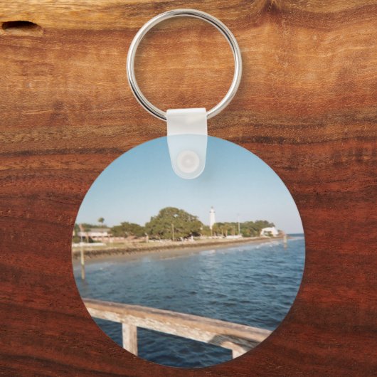 St. Simons Island Lighthouse Sleutelhanger (Voorkant)