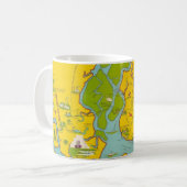 St Simons Island Map Mug Koffiemok (Voorkant links)
