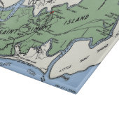 St Simons Island Map Snijplank (Hoek)