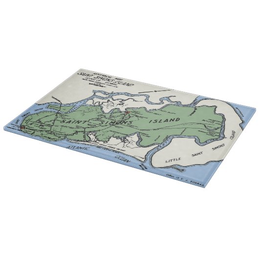 St Simons Island Map  Snijplank (Hoek)