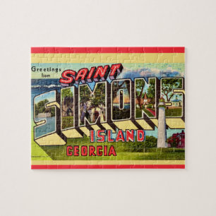 St Simons Island Retro Legpuzzel