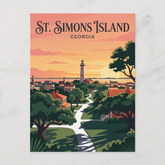 St. Simons Island VS Briefkaart (Voorkant)