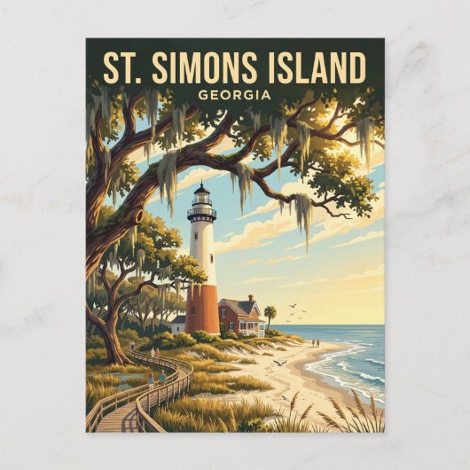 St. Simons Island VS Briefkaart (Voorkant)