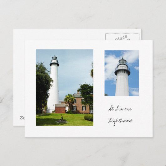 St. Simons Lighthouse Briefkaart (Voorkant / Achterkant)