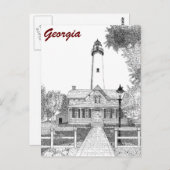 St. Simons Lighthouse Briefkaart (Voorkant / Achterkant)