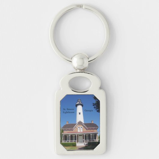 St. Simons Lighthouse metalen sleutelhanger (Voorkant)
