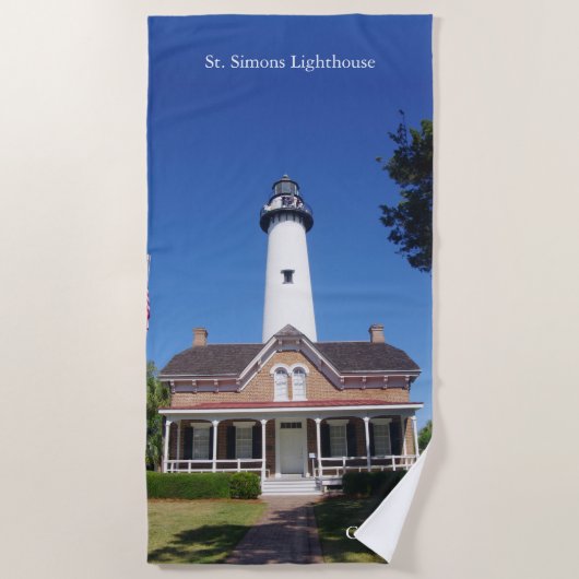 St. Simons Lighthouse strandhanddoek Strandlaken (Voorkant)