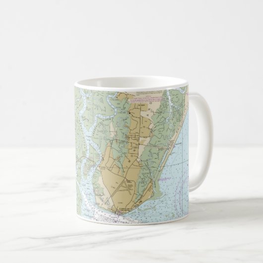 St Simons Sound Braunschweig Harbour en Turtle Riv Koffiemok (Voorkant rechts)