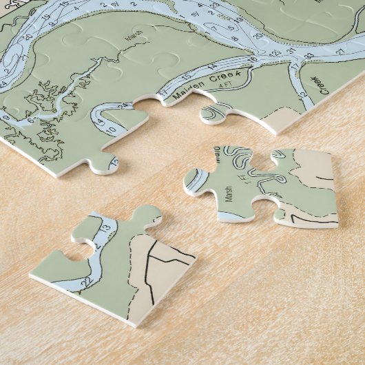 St Simons Sound Braunschweig Harbour en Turtle Riv Legpuzzel (Zijkant)