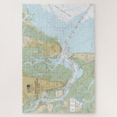 St Simons Sound Braunschweig Harbour en Turtle Riv Legpuzzel (Verticaal)