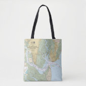 St Simons Sound Braunschweig Harbour en Turtle Riv Tote Bag (Voorkant)