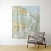 St Simons Sound Braunschweig Harbour en Turtle Riv Wandkleed (In situ)