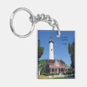 St. Simons Vuurtoren acryl sleutelhanger (Voorkant Links)