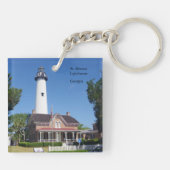 St. Simons Vuurtoren acryl sleutelhanger (Achterkant)