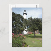 St. Simon's vuurtoren Briefkaart (Voorkant / Achterkant)