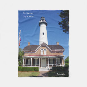 St. Simons Vuurtoren fleece deken