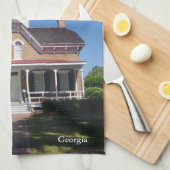 St. Simons Vuurtoren keukenhanddoek (Quarter Fold)