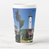 St. Simons Vuurtoren Latte mok (Voorkant)
