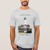 St. Simons Vuurtoren shirt zwarte belettering (Voorkant)