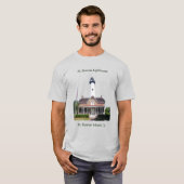St. Simons Vuurtoren shirt zwarte belettering (Voorkant volledig)