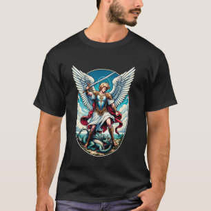 St. Sint-Michaël de Aartshengel Katholieke Engel O T-shirt