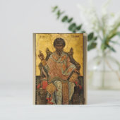St. Spyridon orthodox Christelijk icoon Briefkaart (Staand voorkant)