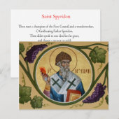 St. Spyridon Prayer Card Briefkaart (Voorkant / Achterkant)