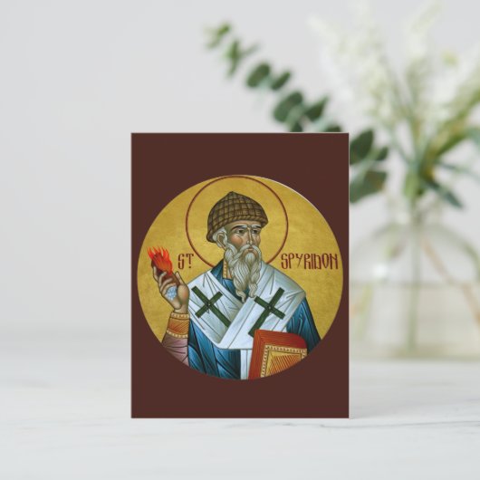 St. Spyridon Prayer Kaart (Staand voorkant)