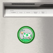 ST. St. Patrick's Day Koe Shamrock Magnet (Insitu (Vaatwasser))