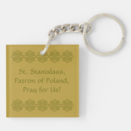 St. Stanislaus Kostka (SNV 25) Blank/DIY Terug Sleutelhanger (Achterkant)
