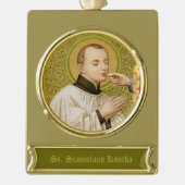 St. Stanislaus Kostka (SNV 25) Verguld Banner Ornament (Voorkant)