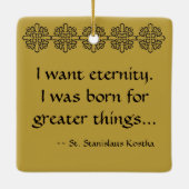 St. Stanislaus (SNV 25) Square Keramisch Ornament (Achterkant)