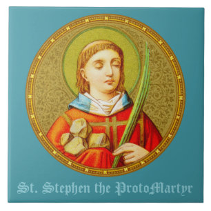 St. Stefan (SNV 26) (Ronde afbeelding) tegel 2 Tegeltje