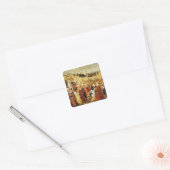St. Stephen Preaching Vierkante Sticker (Envelop)