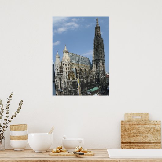 St. Stephen's Cathedraal Domkirche St. Stephan Poster (Keuken)