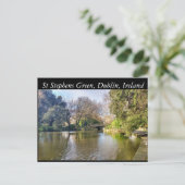 St Stephens Green, Dublin, Ierland Briefkaart (Staand voorkant)