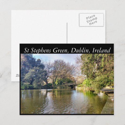St Stephens Green, Dublin, Ierland Briefkaart (Voorkant / Achterkant)