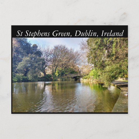 St Stephens Green, Dublin, Ierland Briefkaart (Voorkant)