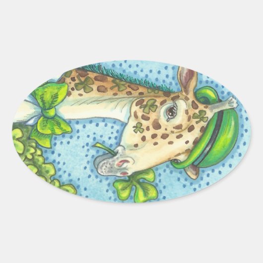 ST. Stickers PATRICK-GIRAFFE OP DAG IRISH *Databla (Voorkant)