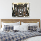 St Sulpice-orgel Canvas Afdruk (Insitu (Slaapkamer))